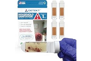 DETEKT #1 Home, Kitchen, & Appliance Microbial Growth Test Kit – Simple DIY Screening for Bacteria, Mold, & Fungus – Know Your Home is Clean – Made in USA (1 Kit = 4 Bac + 4 Mold Tests)