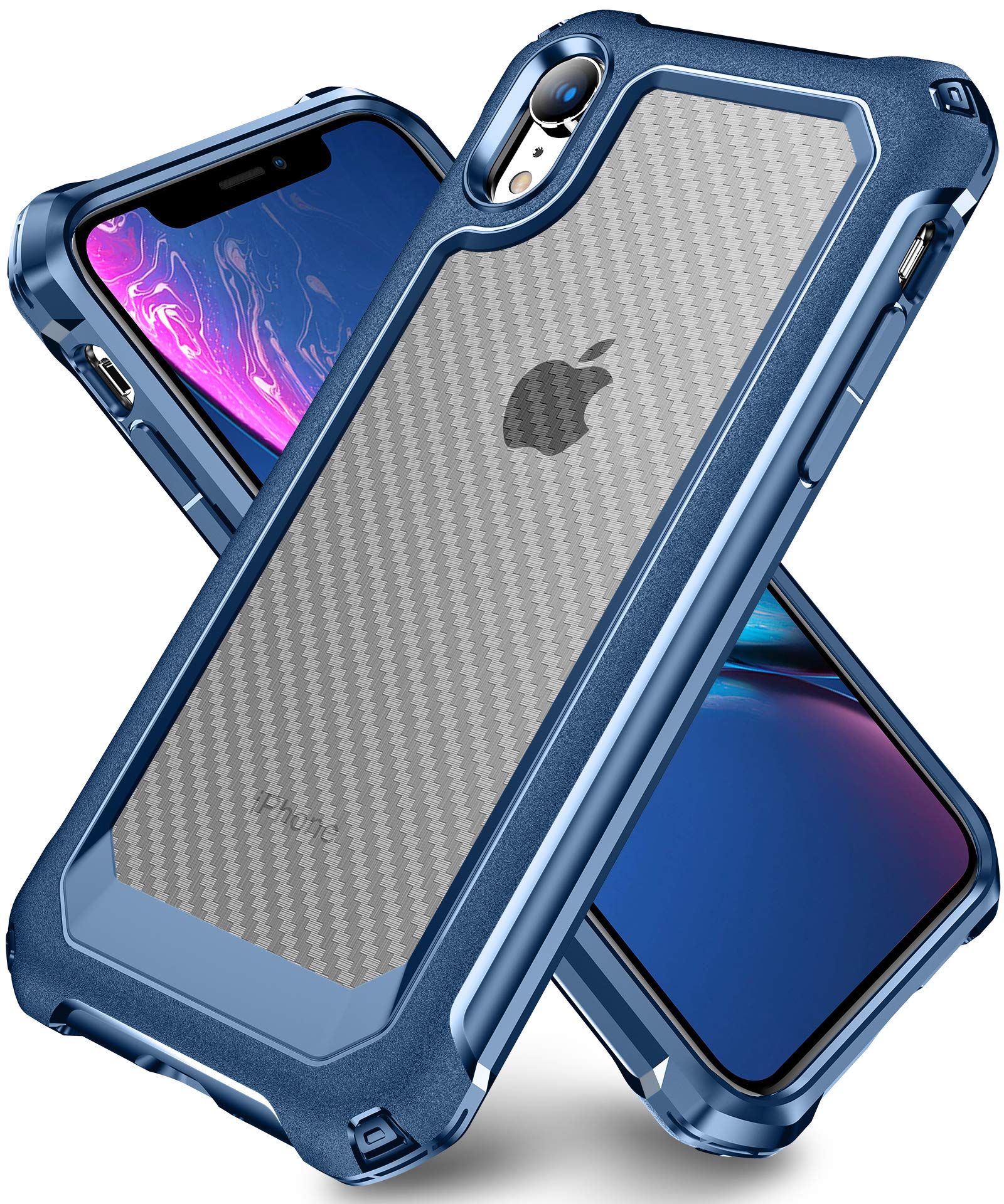 Supbeciphone Xr Case Slim Hard Carbon Fibre Shockproof Protective