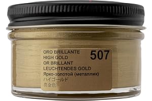 Tarrago Shoe Cream Professional Shoe Polish for Leather Boots, Shoes, Purse, Furniture Eco Friendly Leather Conditioner 1.7oz - High Gold Metallic #507