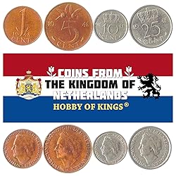 4 Coins from Netherlands | Dutch Coin Set