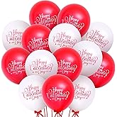KatchOn, Red and White Valentines Day Balloons - 12 Inch, Pack of 20 | Valentines Balloons for Valentines Day Decorations | White and Red Balloons, Valentines Day Latex Balloons, Valentines Decor