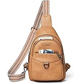 LATMAP 7L Sling Bag for Women Men Crossbody Belt Bag Small Travel Sling Backpack Anti Theft Chest Daypack Purse Faux Leather