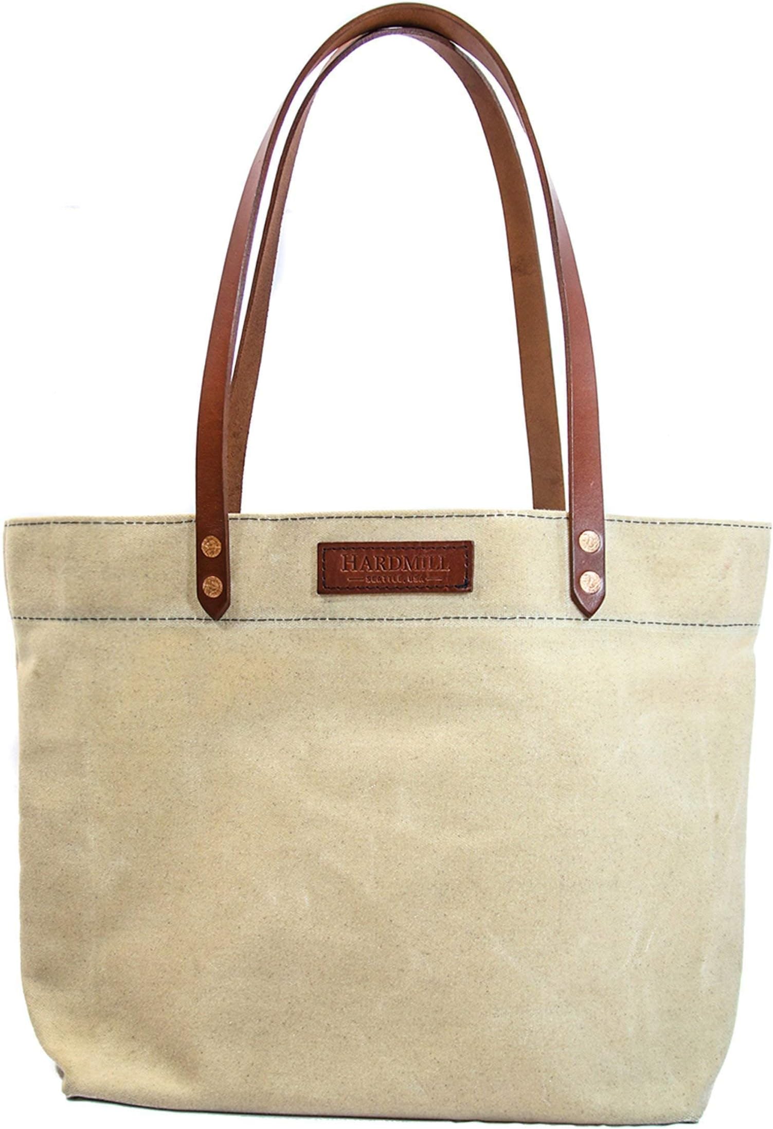 Market Tote - Waxed Canvas - Natural - Made in USA