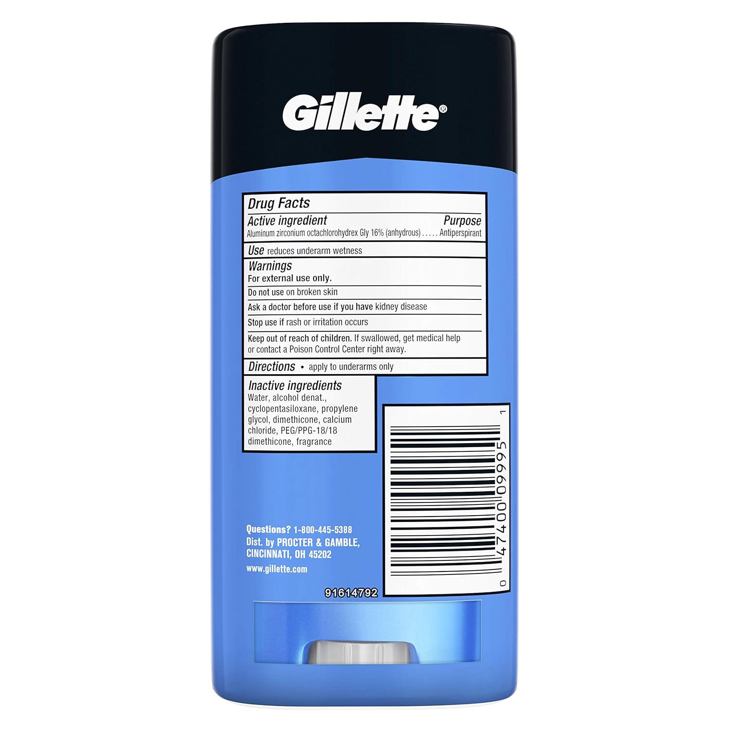Gillette Cool Wave Clear Gel Men’s Antiperspirant and Deodorant 3.8 oz each 2-Pack Packaging may Vary : Antiperspirant Deodorants : Beauty