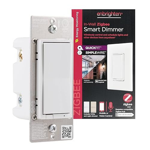 Enbrighten Zigbee Dimmer, QuickFit SimpleWire, Pairs Directly
