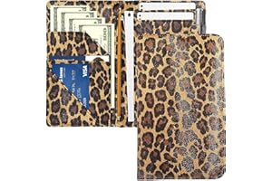 Server Book, Cutaswish Server Books for Waitress Cute, Waiter Receipt Book, PU Leather Waitress Book with Zipper Pocket, Waitress Accessories, Leopard