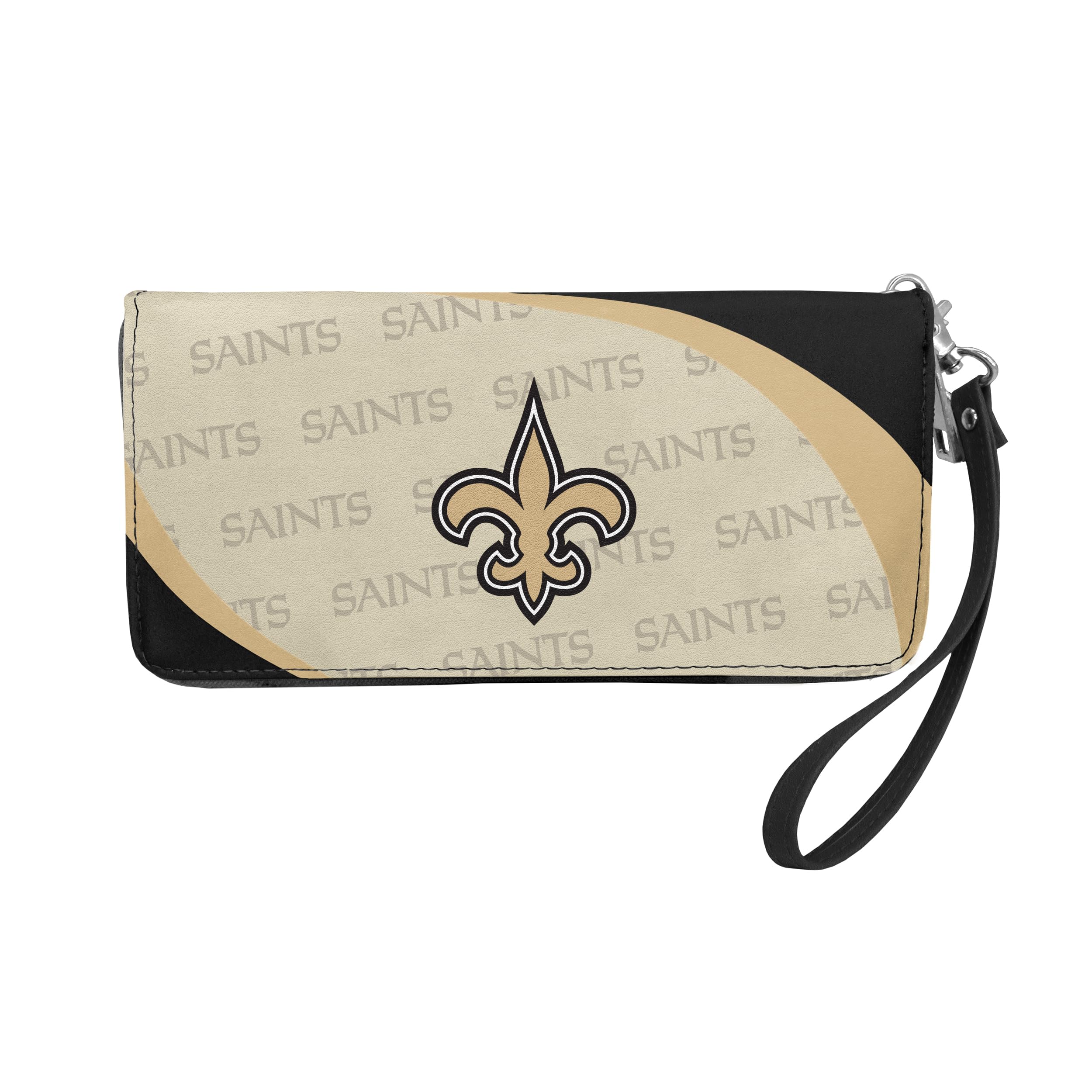 Little Earth Productions Littlearth NFL New Orleans Saints Curve Zip Organizer Wallet