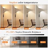 LUCKEA LED Uplighter Floor Lamp 2700K-6500K Remote Touch 42W view 2