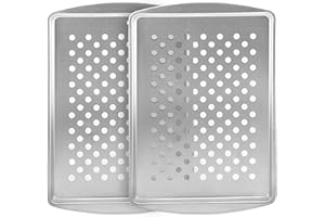 Grill Sensations Medium Grill Trays, 13.1'' x 9.1'' x 0.5'', Set of Two, Uncoated