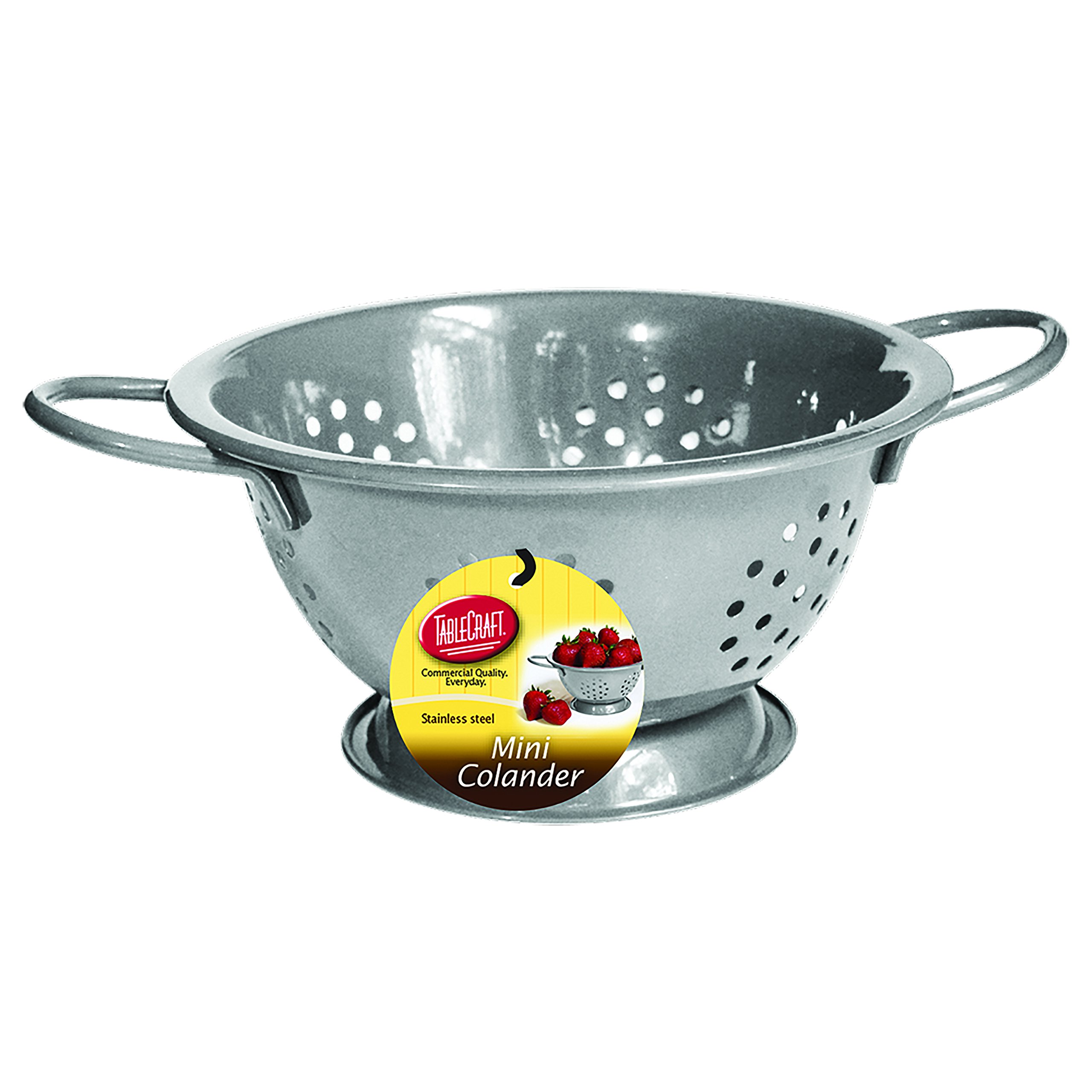 Photo 1 of Tablecraft 0.75 quart Mini Colander, Silver