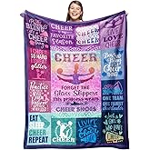 Gevuto Cheerleader Gifts Blanket 50"x40" - Cheer Gifts for Cheerleaders - Cheerleading Gifts Throw - Gifts for Cheerleaders - Cheerleading Gift Ideas -Cheer Coach Gift -Cheer Blankets for Girls Teens