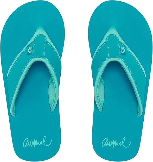 Amazon.com | Animal Womens Swish Block Summer Flip Flops - Capri Blue - 6.5 | Flip-Flops
