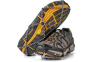Yaktrax Walker Traction Cleats for Snow and Ice,Black,Large