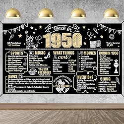 Eiurteao Large 75th Birthday Banner Backdrop