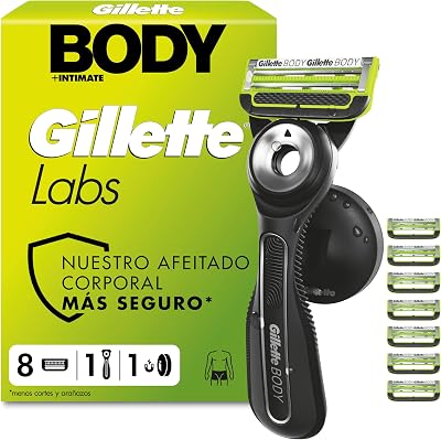 Labs Body + Intimate Maquinilla Corporal Hombre, 8 Recambios