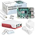 Raspberry Pi 4 4GB Starter Kit | 64GB Edition | Oficial USB-C Power Supply | Oficial Case| 4K Micro HDMI Cable 1m | Heatsink