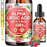 CFILIHTC Liposomal Alpha Lipoic Acid 600mg Drops- Liquid Alpha Lipoic Acid Supplement with Biotin & Vitamin B1 - Supports Antioxidant, Energy, Nerve & Brain Health - Mixed Berry Flavor 2 FL OZ