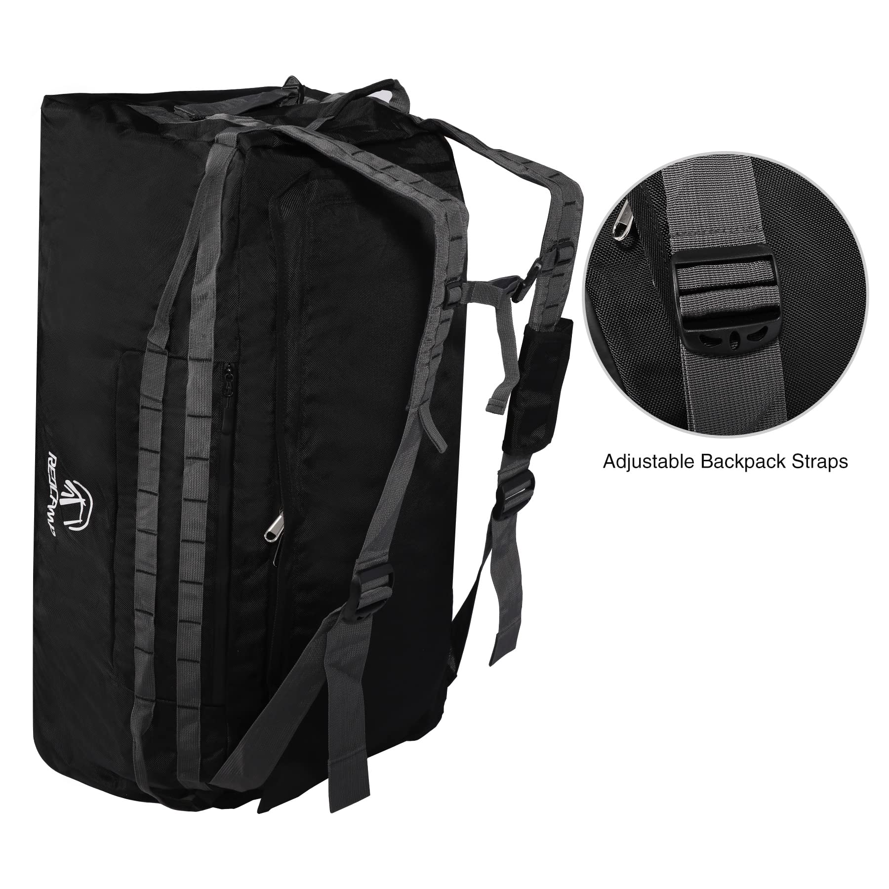 REDCAMP 85L/120L/140L Foldable Duffle Bag with Wheels, Large Travel Duffel Bag
