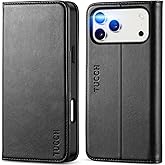 TUCCH Case Wallet for iPhone 17 Pro Max (6.9") 2025, RFID Blocking 3 Card Holders | Kickstand | PU Leather | Protective Flip Folio Cover | TPU Shockproof Interior Shell | Black