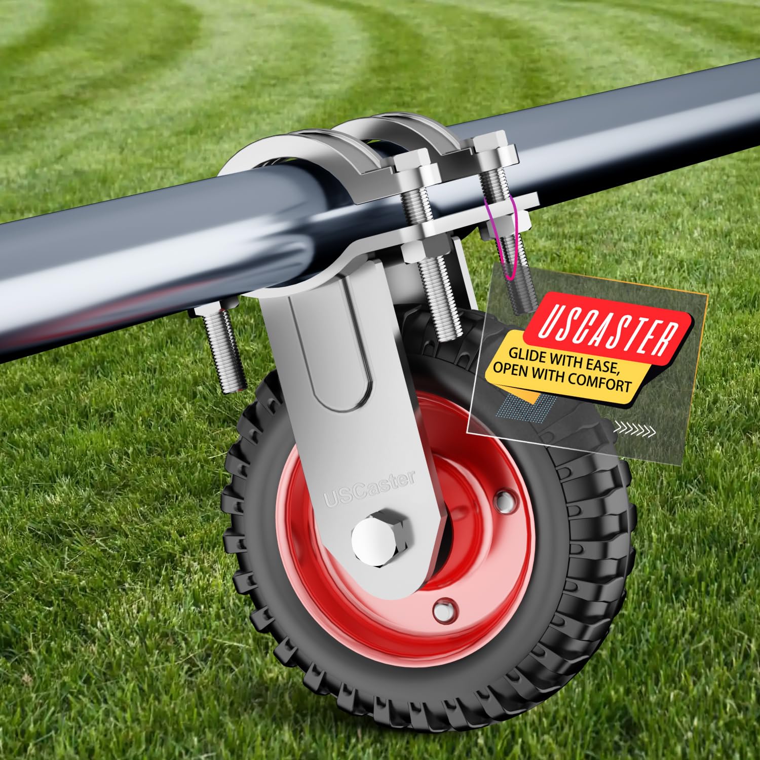USCaster Gate Wheel for Metal Tube Gate with 1-1/4
