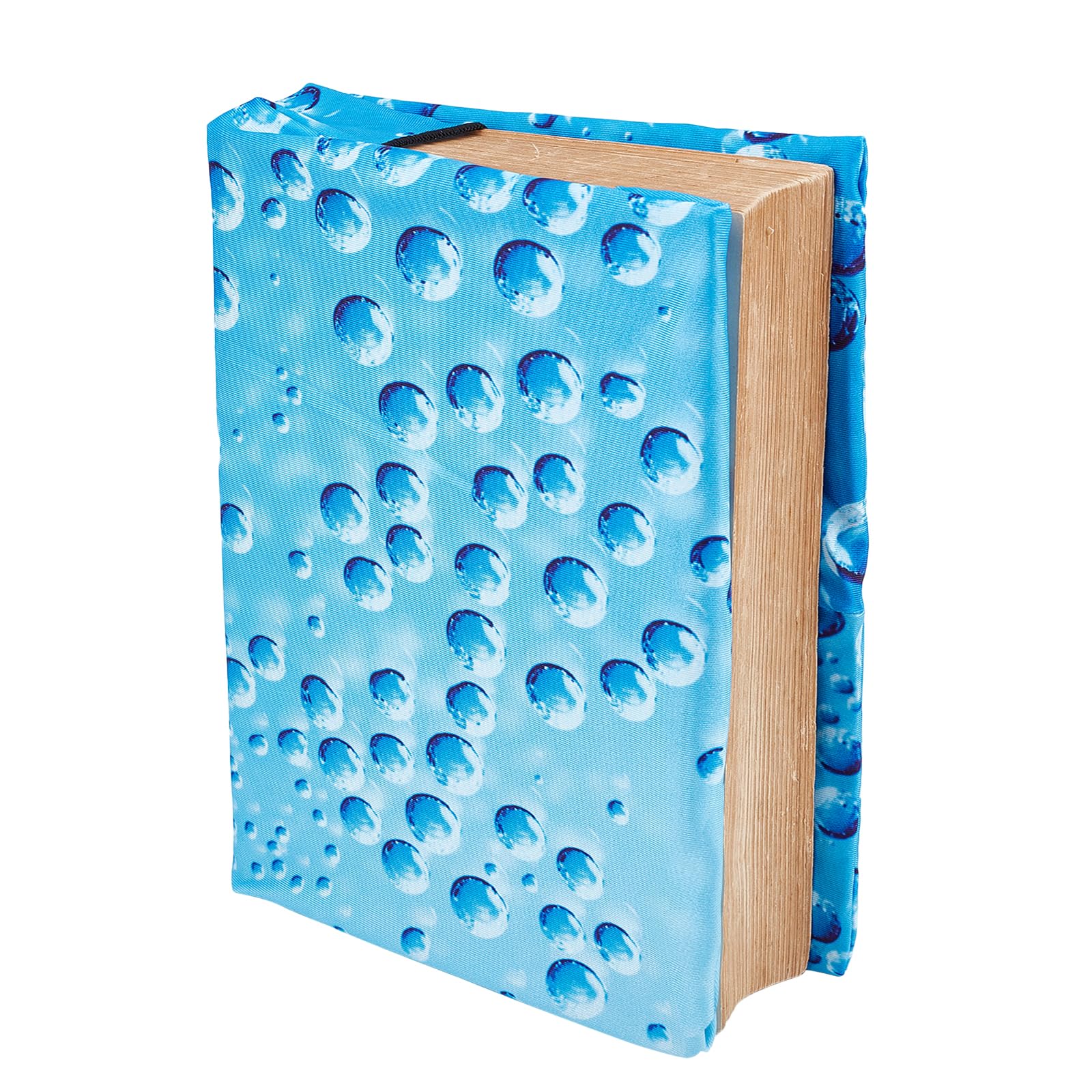 NICENEEDED Blue Stretchable Book Covers, Washable Stretchy Book Protector, Elastic Fabric Book Sleeves