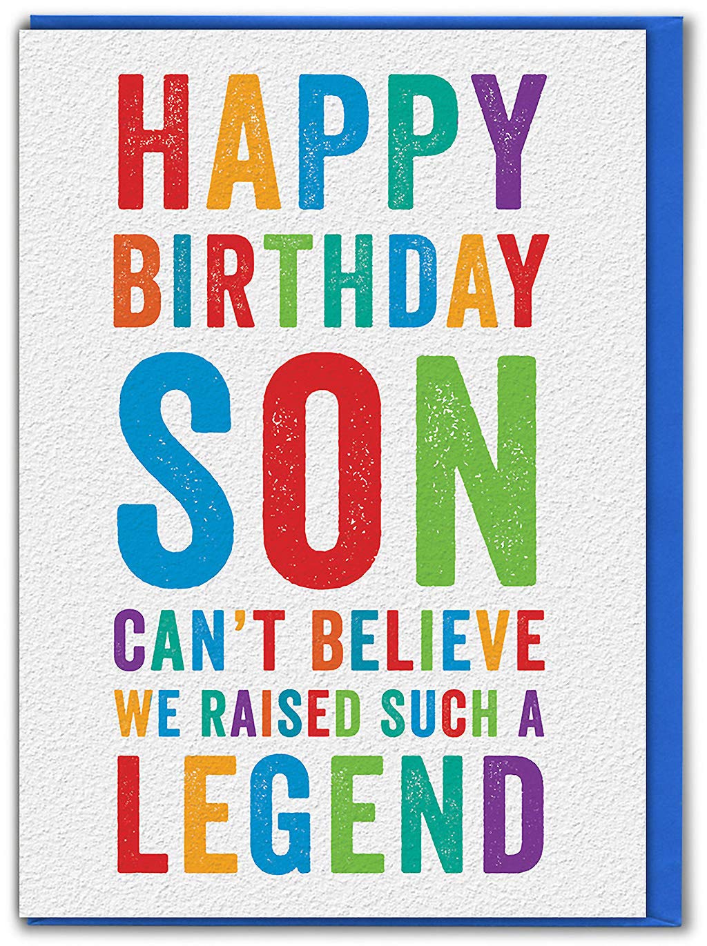 Brainbox Candy - Funny Birthday Cards for Son - 'Son We Raised A Legend' - Happy Birthday Son - Hilarious Humorous Joke Banter Cards for Son's Birthday