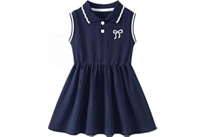 Hercastle Girls Polo Dress School Formal Dresses Kids Sleeveless Summer Causal Beach Athletic Sundress
