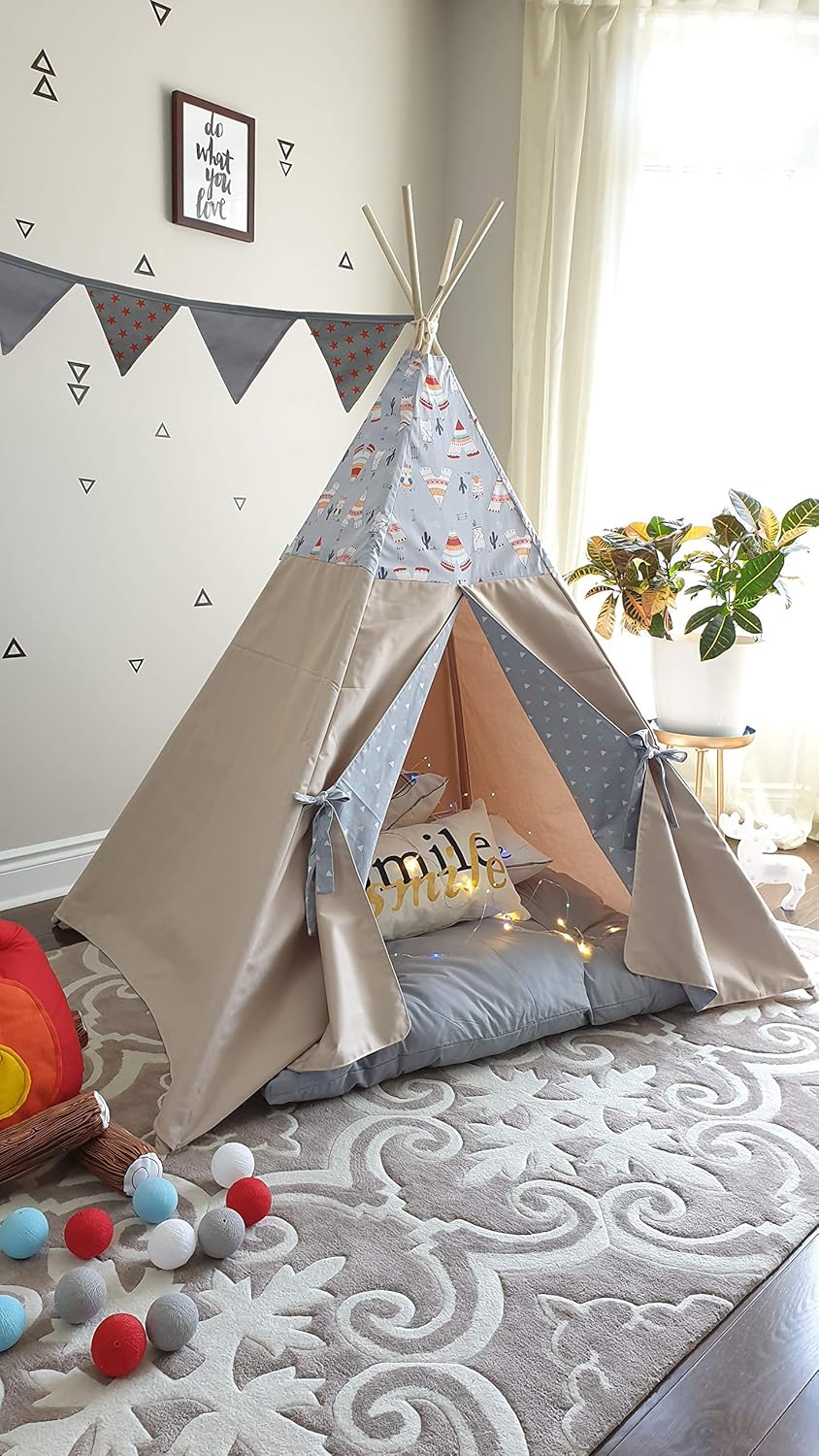 grey tipi tent