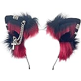Wzltyrzz Handmade Wolf Fox Cat Ears Animal Headband Clip Cosplay Cute Head Accessories Punk Gothic for Halloween WZED-ALL-C