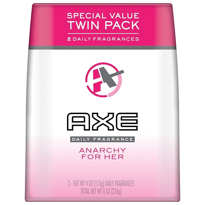 Axe Bodyspray, Anarchy For Women Twin Pack, 4 Oz. (885612136893)