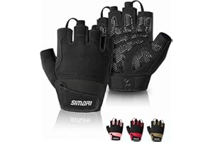 SIMARI Breathable Workout Gloves for Men & Women, Weight Lifting Gloves with Padded, Grip, Full Palm Protection, Gift for Gym Exercise, Cycling, Weightlifting Training, Fitness, Black, Pink, Size