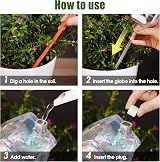 NiHome Hand-Blown Glass Plant Self Watering Globes 2-Pack 9oz Capacity Igloo view 5