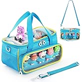 Carrying Case for Toniebox, Storage Carrier Bag for Tonie Characters with Shoulder Strap and Handle, Home Outdoor Hand Bag for Tonies Toniebox 2 Audio Player and Dolls (Blue)