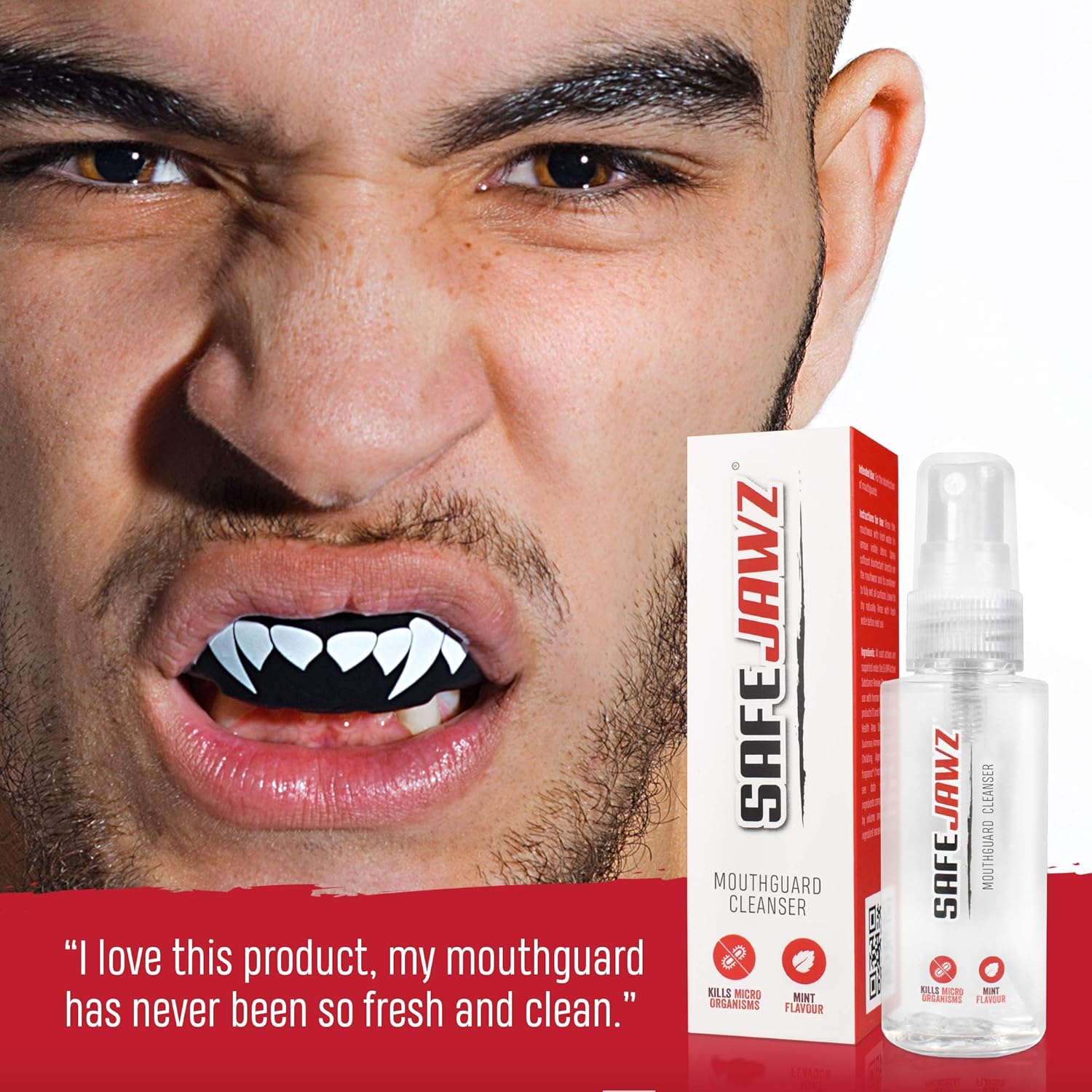 SAFEJAWZ Freshner Spray for Sports Mouthguards, Adults and Junior Gum Shield Spray for Boxing, Basketball, Lacrosse, Football, MMA, Martial Arts, Hockey and All Contact Sports : Sports & Outdoors
