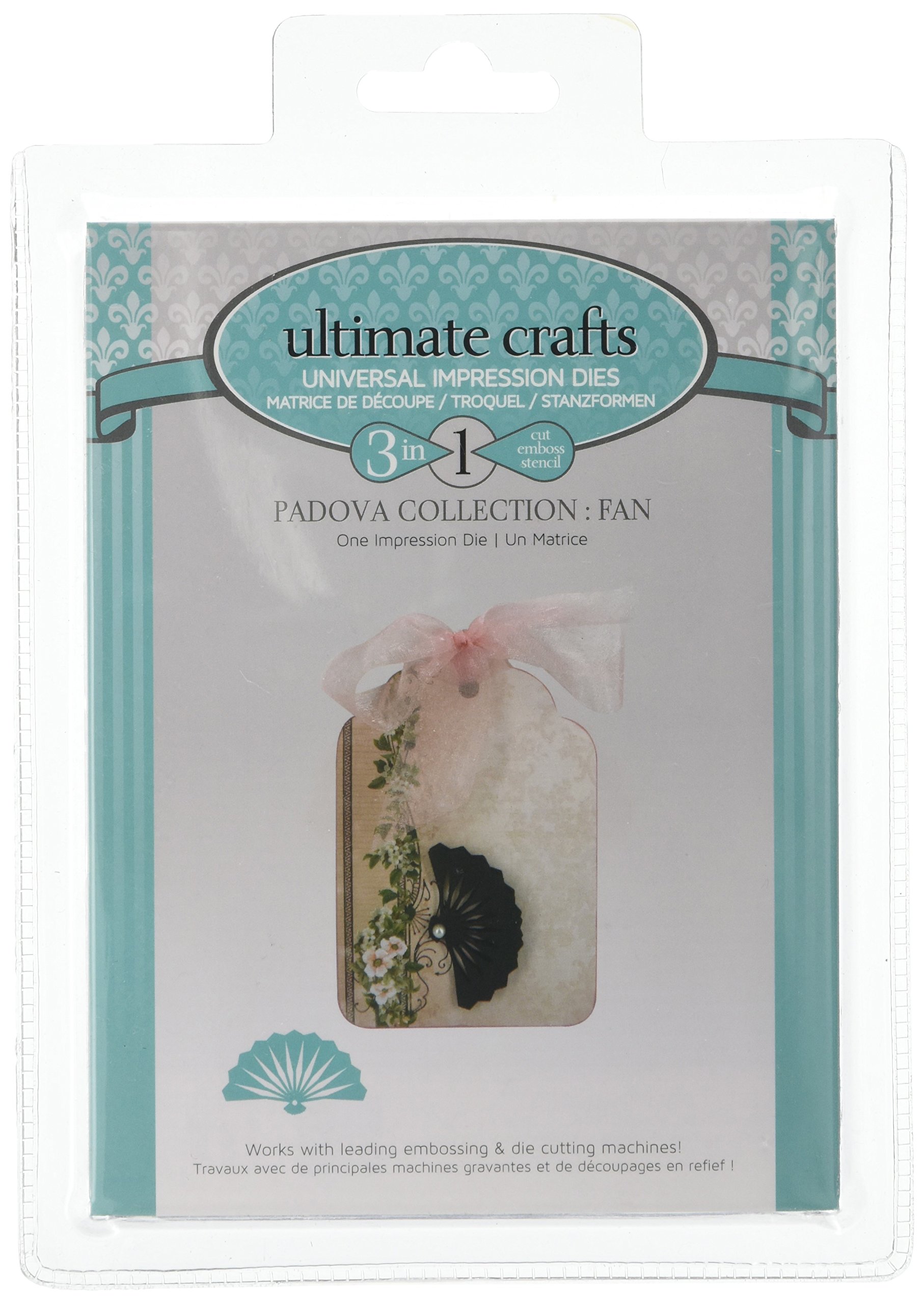 Ultimate Crafts Padova Impression Die - Fan, Black