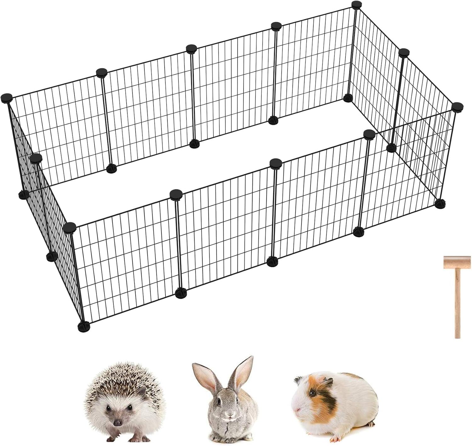 C&AHOME Pet Playpen, 12 PCS Exercise Small Animals Playpens