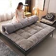 Popxstar Winter Warm Velvet Mattress Toppers Dormitory Bedspread Fold Tatami Thin Mat Non-slip Mattress Cover Queen Bed Sheets Bed Cover