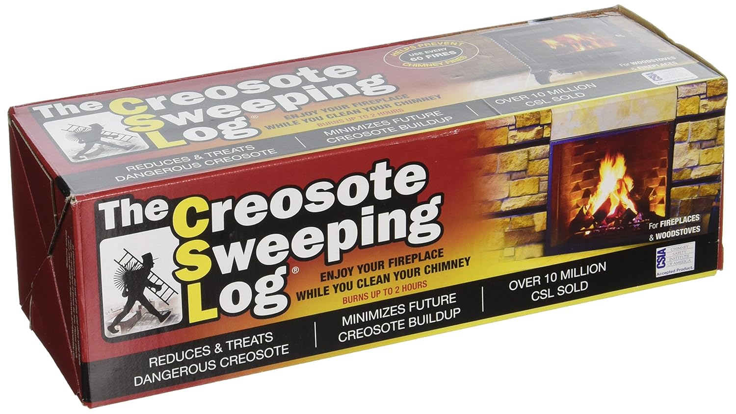 Creosote Sweeping Log For Fireplaces ,1 Pack, New, Free Shipping eBay
