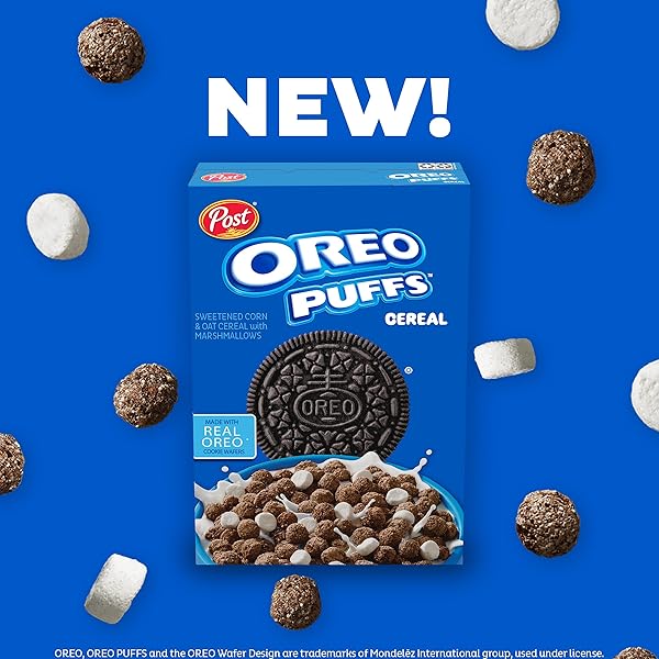 POST OREO PUFF CHOCOLATE BREAKFAST CEREAL, 10 OZ BOX