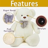 IKASA Giant Teddy Bear 120cm White Plush Stuffed Toy view 5