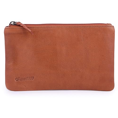 Kaveri1999 Genuine Leather Womens Hand Pouch Brown Colour