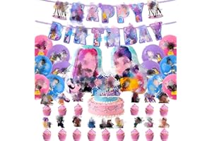 31Pcs Party Suppiles, Birthday Decoration Set, Happy Birthday Banner, Cupcake Toppers Cake Decor