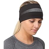 TrailHeads Womens Ponytail Headband - Reflective, Moisture Wicking Hair Headband for Running, Winter - Adrenaline Series