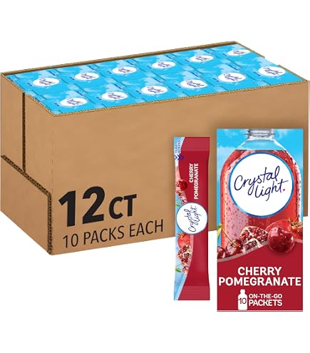 Crystal Light Drink Mix, 120 Packets, for Convenient On-the-Go Flavorful  Hydration, Naturally Flavored Cherry Pomegranate with other natural flavor,  Zero Sugar, 0.11 oz each : Powdered Soft Drink Mixes : Grocery & Gourmet  Food