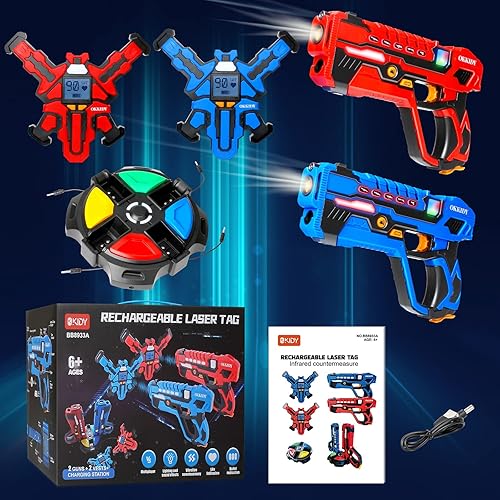 Rechargeable Laser Tag Set, Laser Tag Sets with Gun and Vest