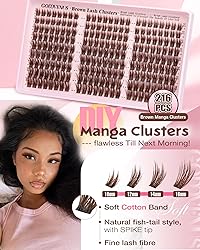 Goddvenus Brown Wispy Lash Clusters Manga Eyelashes