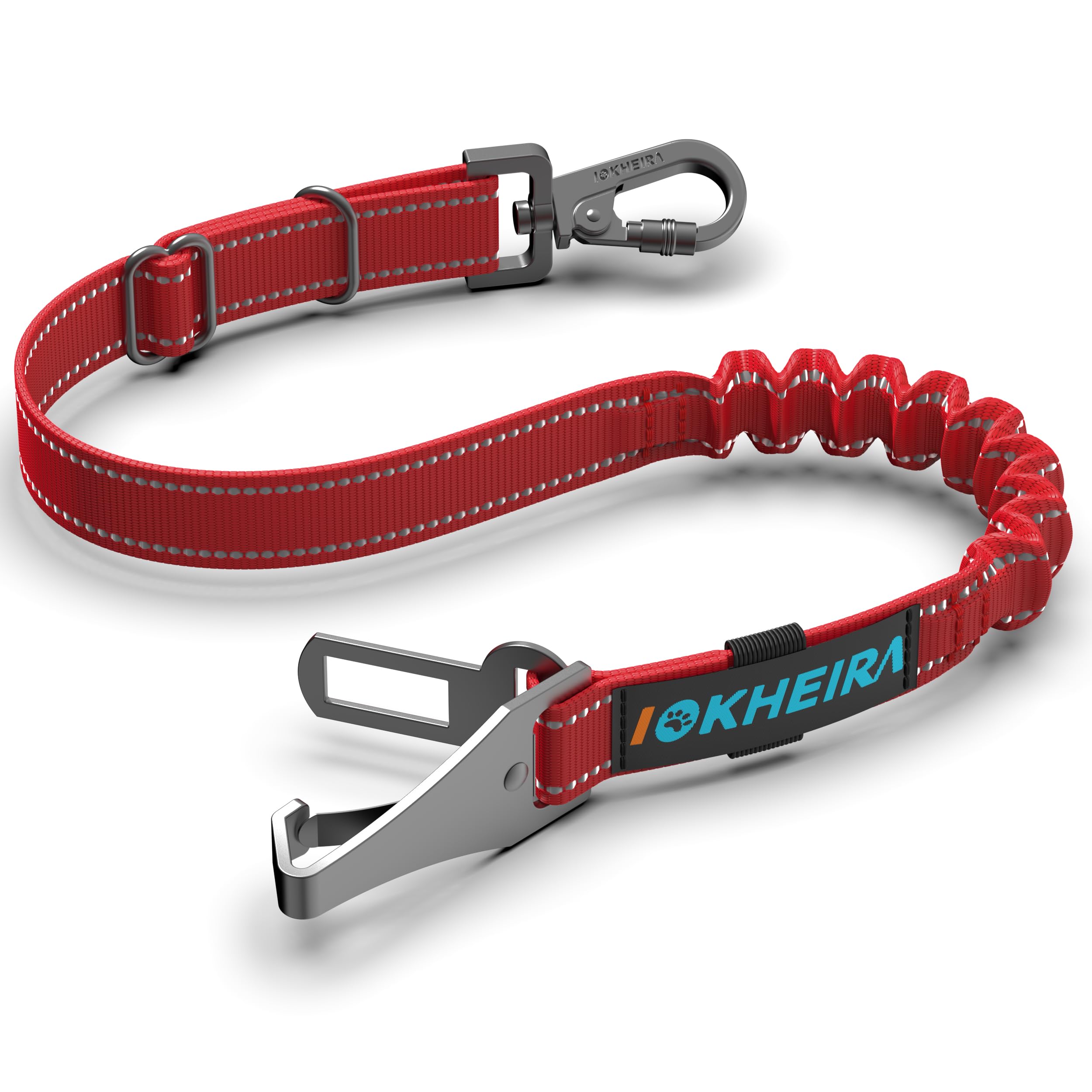 IOKHEIRA Dog Seat Belt for Car, Dog Car Harnesses Suitable for Safety Belt Buckle, ISOFIX and LATCH