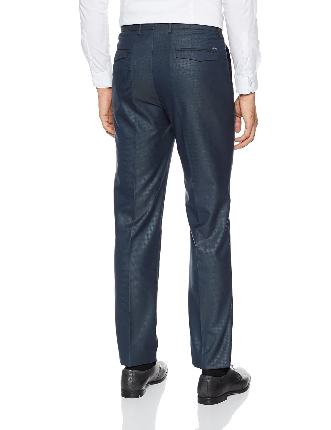 peter england men's slim fit formal trousers