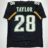 Facsimile Autographed Fred Taylor Jacksonville Black Reprint Laser Auto Football Jersey Size Men's XL