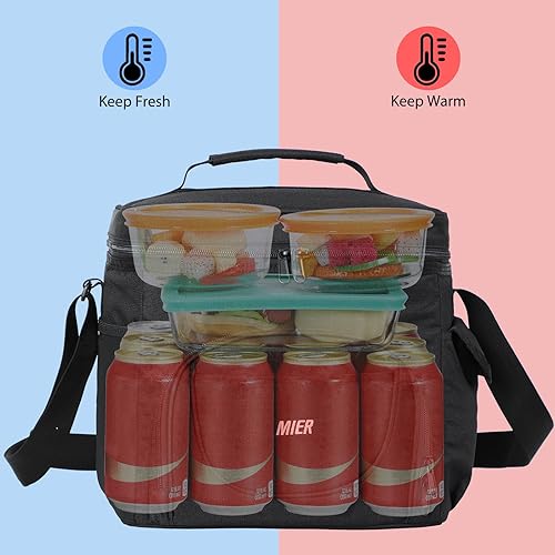 MIER Large Lunch Box for Men 24 Cans Insulated Lunch Bag Leakproof